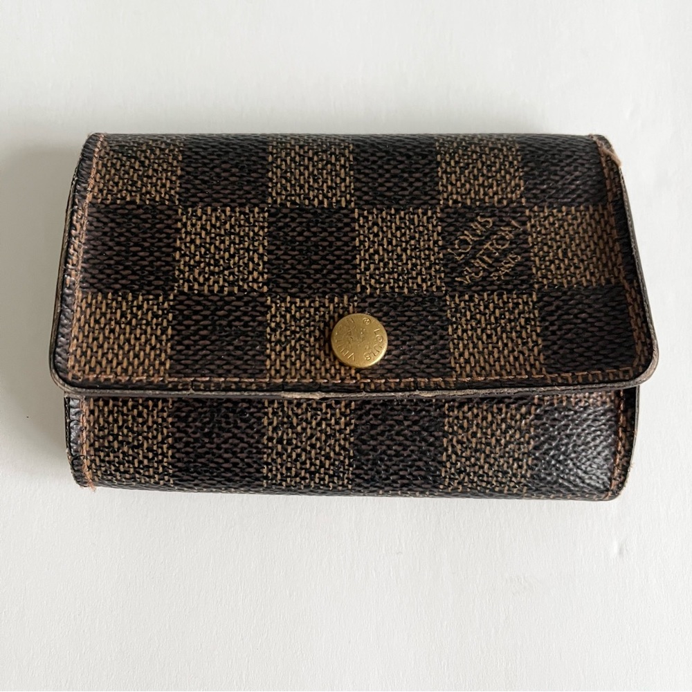 Authentic Louis Vuitton Damier Ebene 6 Key Holder